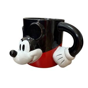Disney Store Mickey Mouse Raised 3D Face Ceramic Coffee Tea Mug Cup